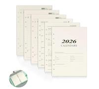 2026 Refill Paper, 176 Sheets A5 Lined Paper Refill Paper 2026 Weekly Planner Insert A5 6 Holes Diary Refill Inserts Calendar Insert Notebook Inserts for Notebook, Diary, Sketch, Painting