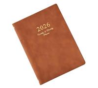 2026 Refillable Weekly Planner with 6 Rings Leather Binder and Dated Pages Travel Journal
