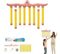 2026 Reflex Challenge Game, Reflex Challenge - Drop the Stick, Hand Eye Coordination Reaction Training, 3 Adjustable Speed Modes, EVA Foam Sticks, Catching Sticks for All Ages (Pink Standard Version)