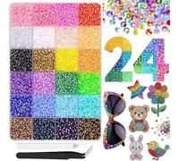 2026 Resin Jelly Rhinestones Set, 24 Colours 3mm Multicolour DIY Craft Rhinestone Kit, Bedazzling Gems for Nails, Books & Diamond Painting, Includes Pick Up Tweezers and Application Pen