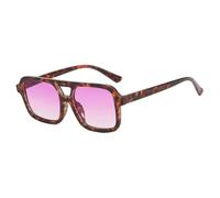 2026 Retro-Sonnenbrille für Damen und Herren, Frühling, Sommer, UV-Schutz, trendige Vintage-Sonnenbrille mit Doppelsteg und rechteckigen Gl?sern