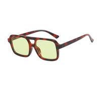 2026 Retro-Sonnenbrille für Damen und Herren, Frühling, Sommer, UV-Schutz, trendige Vintage-Sonnenbrille mit Doppelsteg und rechteckigen Gl?sern