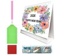2026 Rhinestone Art Calendar | 12 Month Planner Tool, Standing Desk Calendar, For Adults Teens Lovers Craft Beginners Artists Teachers Party Birthday Holiday