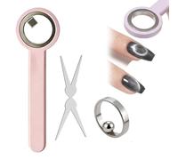 2026 Ring Shaped Cat Eye Magnet For Nails With Handle, Strong 2-in-1 Nail Magnet Tool, Portable Circular Magnet For DIY Salon Nail Art, Beginners & Nail Artists(Pink)