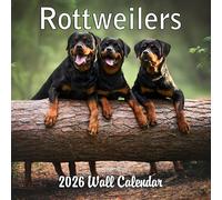 2026 Rottweilers Monthly Wall Calendar | Dogs Calendar September 2025 - December 2026