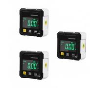 2026 Saker Digital Angle Finder Protractor Tool- 4×90° High Accuracy Inclinometer with LED Display|4-Side Magnetic Angle Gauge|USB Rechargeable Level Tool for Carpentry|Constructio &DIY (3PC)