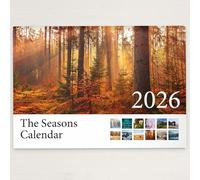 2026 Seasonal Landscapes Wall Calendar Featuring Stunning Photography Of The Changing Seasons with All UK & World Holidays & Dates Included | Perfect Calendar For Christmas for the Home and Office