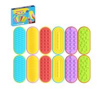 2026 Sensory Fidget Magnet Toys,Textured Silicone Magnetic Sliders for Autism & ADHD, Quiet Stress Relief Sensory Toy for Office Desk & Travel Classroom Must Haves (B 12PCS)