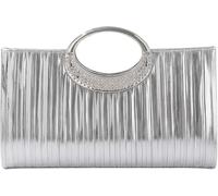 2026 Shimmery Pleated Clutch Elegant Bling Ruched Evening Bag(Silver)