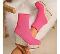 2026 Shoes Women's Elegant, Mid-Height Boots with Slim Heel, The Perfect Alternative Chic Ankle Boots for Everyone, Hot Pink, 8 UK