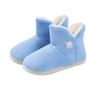 2026 Shoes Women's Winter Boots, Tufted, Comfortable Warm Ankle Boots for Cold Weather, sky blue, 8.5 UK
