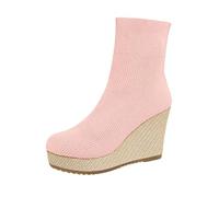 2026 Sleek Mid Heel Boots - The Perfect Alternative to Chic Ankle Boots for Anyone, pink, 7 UK