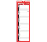 2026 Slim Calendar Month To View Spiral Bound Wall Planner Organiser Year Calendar with UK Holidays & Festivals for Home Business Office School