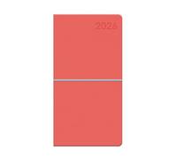 2026 Slim Diary Week To View - Pink Faux Leather Soft Cover Weekly Planner - Pocket Wallet Size Organiser School Work Gifting