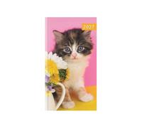 2026 Slim Pocket Diary Week to View - Cute Cat Kitten Photo Wallet Planner