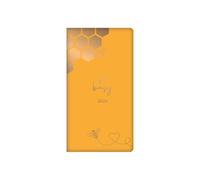 2026 Slim Pocket Diary Week to View - Honey Yellow Busy Bee Hardcover Wallet Size Planner - Lightweight Compact Portable Organiser Notebook - Student Work Travel Diary Gift