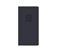 2026 Slim Pocket Diary Week to View - Navy Embossed Soft Touch Cover Wallet Size Planner - Work School Travel Compact Daily Organiser Notebook for Professionals