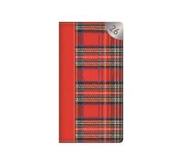 2026 Slim Pocket Diary Week to View - Red Tartan Cover Wallet Size Planner Work Study Travel Diary - Lightweight Compact Portable Organiser Notebook