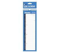 2026 Slim Wall Calendar | Spiral Bound Blue & White Planner | Includes Holidays & Notable Dates | for Home, Office, School & Business Use
