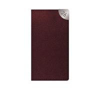 2026 Slim Wallet Diary Week to View - Burgundy Pebble Textured Faux Leather Planner - Lightweight Compact Portable Organiser Notebook - Home Office Student Organiser Travel Diary