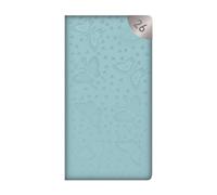 2026 Slim Wallet Pocket Diary Week to View - Blue Butterfly Textured Faux Leather Planner - Lightweight Compact Portable Organiser Notebook - Student Organiser Travel Diary