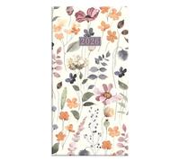 2026 Slim Week to View Diary - Watercolour Flower Hardback Pocket Planner - Elegant Floral Design Weekly Organiser - Work Study Travel Gifting