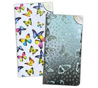 2026 Slim Week To View Sparkle Butterflies Pocket Fashion Designer Diary (Blue)