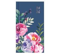 2026 Slim Week To View Vintage Flowers & Typo Designer Diary