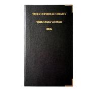 2026 Slimline Catholic Diary with Order of Mass with Gold corners and Gilt Edging- Week to View Diary (Black)