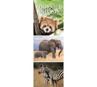 2026 Slimline Wall Calendar, Adorable Animals, 12-Month Animals Theme with 180 Reminder Stickers (14.5 x 42 CM)