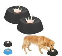 2026 Slow Feeder Dog Cat Bowls for Liquid Treat with Rolling Ball, Anti-Slip, Spill-Proof Lick Bowl for Bone Broth & Yogurt, Silicone Pet Licking Toy for Large Medium Small Dogs