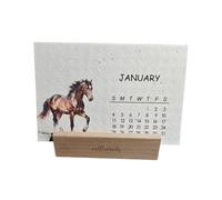 2026 Small Desk Calendar | Plantable Paper Table Organizer Planner with Wooden Base | The 12-Month Desk Calendar - For Christmas, Valentines, Birthdays, Opening