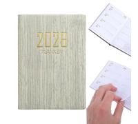 2026 Small Diary, Time Management Notebook Format 74 x 105 mm - 365 Days English Version Small Agenda, for Planning Objectives, Budget, Notes, Work, Studies, Studies, Adults, Women, Teachers