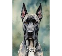 2026: Small Monthly Calendar Planner - Watercolor Great Dane Dog