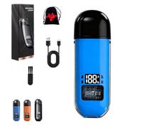 2026 Smart Electric Nose Hair Trimmer, Rechargeable Portable Nose Trimmer, 360°Mens Noses and Ear Hair Trimmers, with Digital Display for Man Woman (Blue)