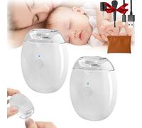 2026 Smart Fingernail Grinder Pro, Universal Automatic Fingernail Grinder, Automatic Electric Nail Clipper, with Led Light & 3 Speeds, for Adults and Children (White,2)