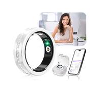 2026 Smart Ring Completely Surrounded by Diamonds and Wireless Charging Case, Industry Number 1 - 0 Measurement Errors, Fitness Tracker for Sleep Monitor, Portable SpO2 Smart Ring for Android and iOS
