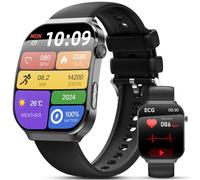 2026 Smart Watch for Men with ECG+HRV/Blood Pressure, 2,2" 3D-Curved-Display Fitness Tracker with Bluetooth Calls, 24/7 Heart Rate/Sleep Monitor/SpO2/Mini-Health Check Health Watch for Android&iOS
