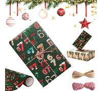 2026 Smilamo 67 Christmas Wrapping Paper, 67 Meme Christmas Wrap, 67 Wrapping Paper, Funny Wide Small Birthday Christma Rolls Santa Merry, Wrap Your Presents in Holiday Fun (Green,19 * 180 in)