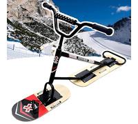 2026 Snow Scooter/Professional Snowboard Sled - 330 Lbs Load Limit, All-Terrain Performance, 360° Rotating Steering, Designed for Families & Outdoor Winter Adventures Wood
