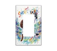 2026 Soccer Boykin Spaniel Dog Decorative Light Switch Cover Wall Plate 1 Gang Single Rocker, Match Day Puppy Volley Shoot Electrical Switchplate, Sport Electrical Faceplate for Bedroom
