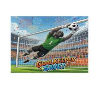 2026 Soccer Cane Corso Dog Jigsaw Puzzles for Adults 500 Piece, Match Puppy Goalkeeper Save Wooden Printed Puzzles, Sport Pattern Decorations for Home Entertainment