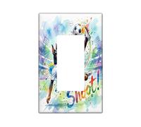 2026 Soccer Doberman Dog Decorative Light Switch Cover Wall Plate 1 Gang Single Rocker, Match Day Puppy Volley Shoot Electrical Switchplate, Sport Electrical Faceplate for Bedroom