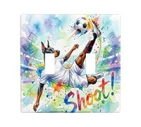 2026 Soccer Doberman Dog Decorative Light Switch Cover Wall Plate 2 Gang Double Toggle, Match Day Puppy Volley Shoot Electrical Switchplate, Sport Electrical Faceplate for Bedroom