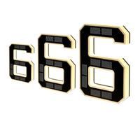 2026 Solar Lighted House Numbers for Outside, Modern LED Backlit Address Sign,Dusk to Dawn Auto-Glow, IP44 Waterproof Acrylic Lighted Numbers for House Wall Yard Mailbox, 3 Versa(6,23cm)