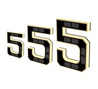 2026 Solar Lighted House Numbers for Outside, Modern LED Backlit Address Sign,Dusk to Dawn Auto-Glow, IP44 Waterproof Acrylic Lighted Numbers for House Wall Yard Mailbox, 3 Versa(5,17cm)