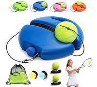 2026 Solo Tennis Trainer Rebound Ball with Anti-Tangle String & Weighted Anti-Slide Base, Portable Tennis Practice Equipment Kit for Adults, Beginner Players, Self-Training (Blue,1set + 2ball)