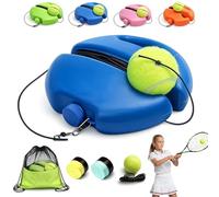 2026 Solo Tennis Trainer Rebound Ball with Anti-Tangle String & Weighted Anti-Slide Base, Portable Tennis Practice Equipment Kit for Adults, Beginner Players, Self-Training (Blue,1set + 1ball)