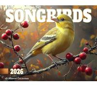 2026 Songbirds Wall Calendar 16-Month X-Large Size 14x22, Illustrated Bird Calendar by The KING Company-Monster Calendars