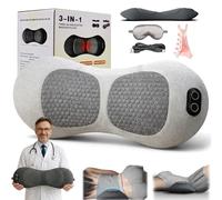2026 Spineease 3-in-1 Therapeutic Back Massager, 3 in 1 Triple Fusion Massager, Back Therapy Massagers with 135°Golden Curvature Spinal Traction, Portable Heat Vibration Massage (Gray,USB)
